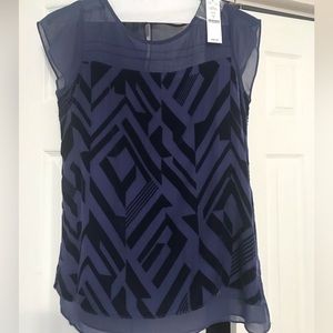 WHBM Pretty blue feminine Top